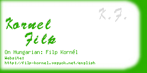 kornel filp business card